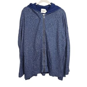UGG Blue Oversized Full Zip Hoodie Jacket Men's Size Small